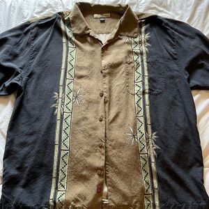 Men’s Tommy Bahama Hawaiian Shirt Bamboo Design 100% Silk